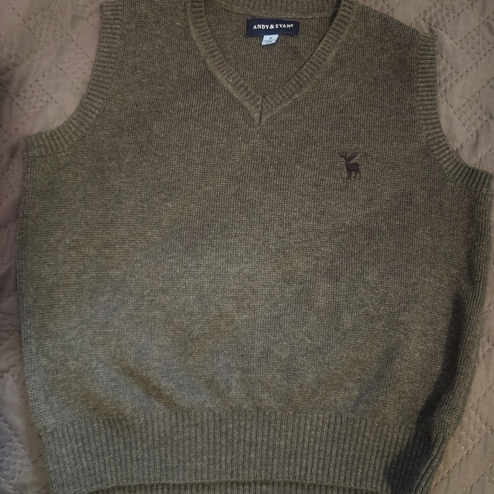 Andy & Evan Men's Olive Sweater Vest
